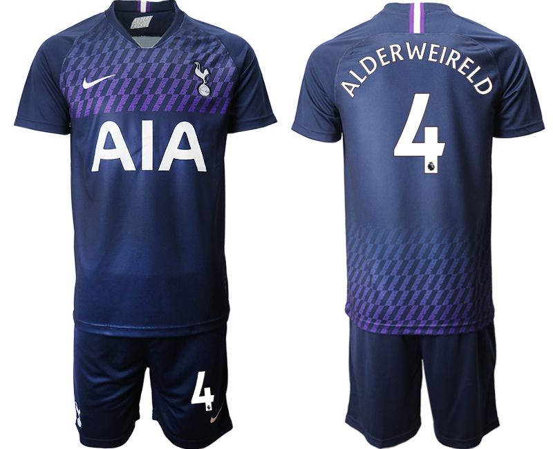 Men 2019-2020 club Tottenham Hotspur away #4 blue Soccer Jerseys